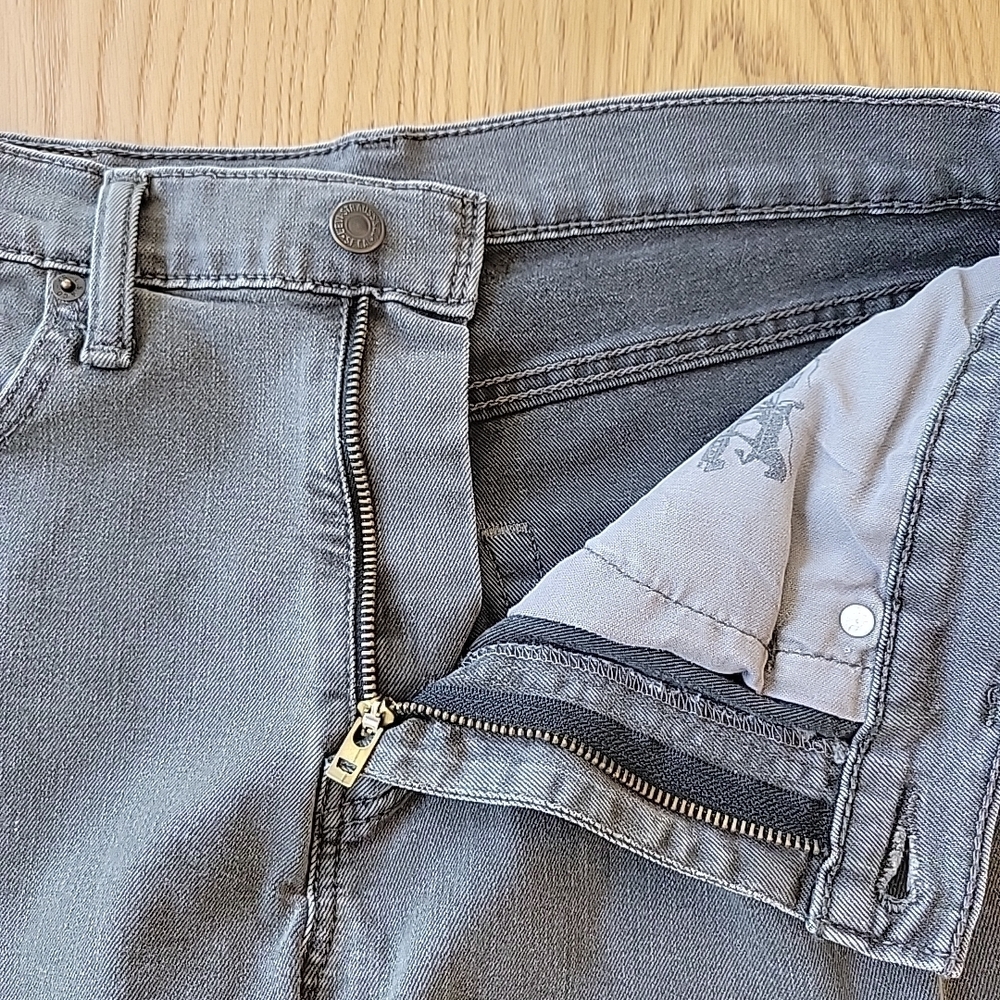 Levis 512 Jeans Men's 32x30 Slim Tapered Black Faded Stretch Casual Gray - Picture 3 of 10